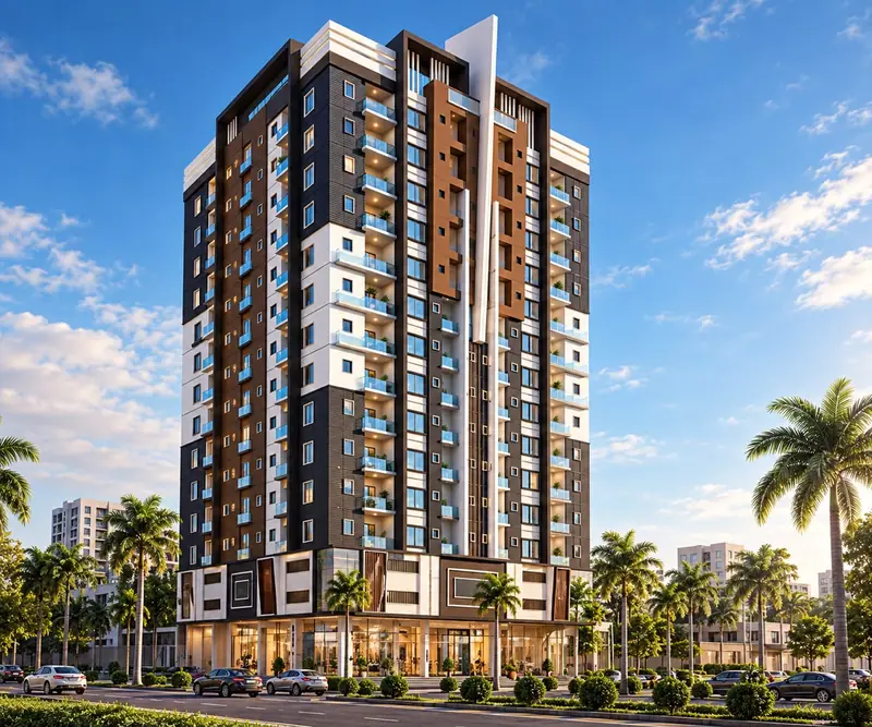 Khairunnisa Heights residential tower in daylight